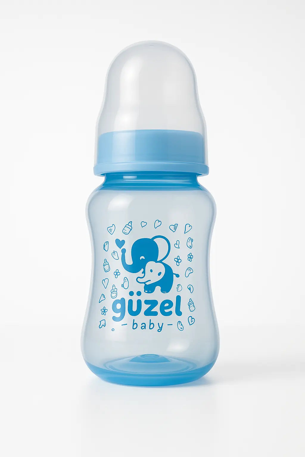 Guzel Baby Feeder Bottle 150ml – Halal Material, BPA-Free, Silicone Nipple – Newborn & Infant Safe